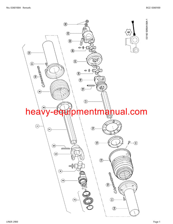 PDF Claas 2900 Liner Swather Parts Manual