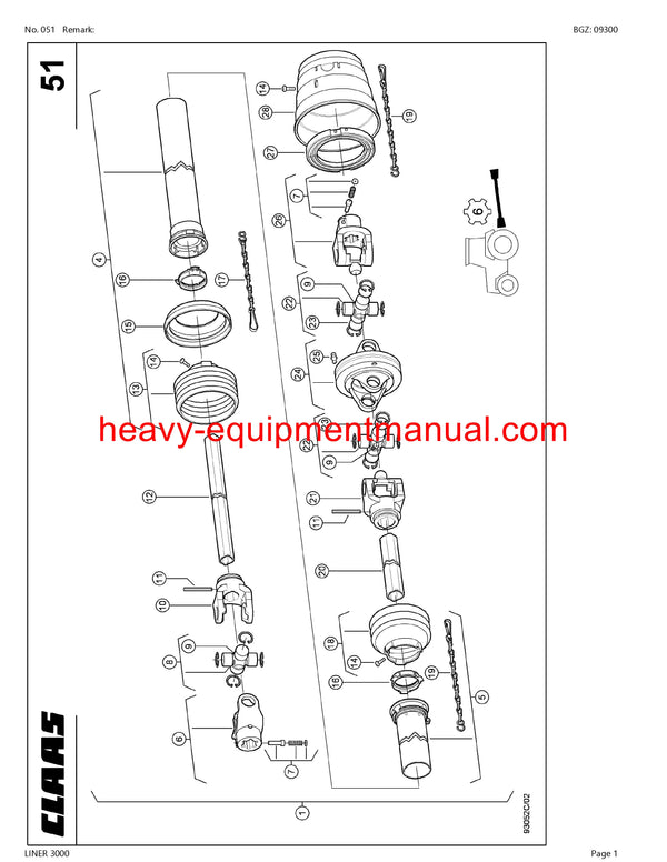 PDF Claas 3000 Liner Swather Parts Manual