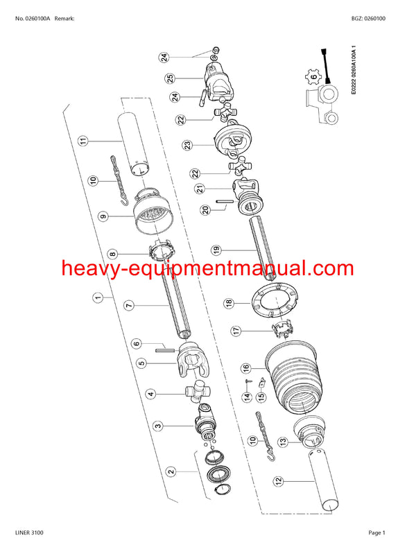 PDF Claas 3100 Liner Swather Parts Manual