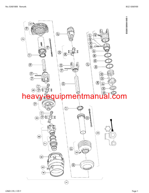 CLAAS LINER 370 370T SWATHER PARTS CATALOG MANUAL SN G1001001-G1009999