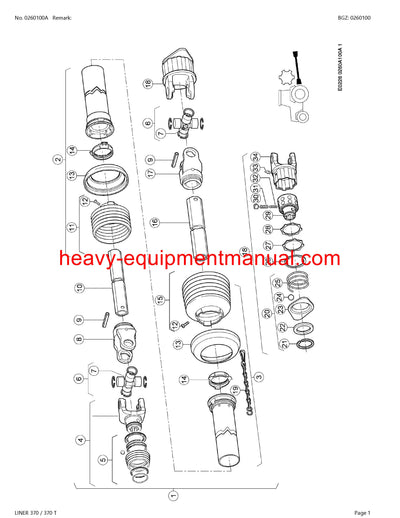 PDF Claas 370/ 370T Liner Swather Parts Manual