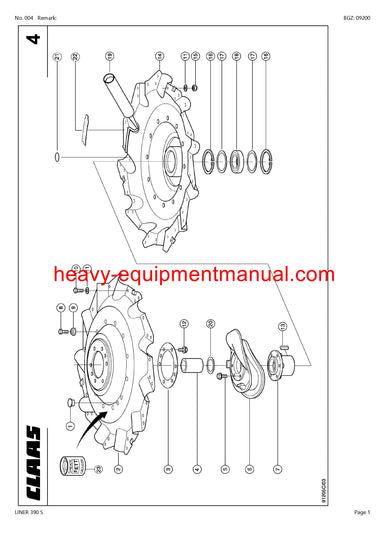 PDF Claas 390 S Liner Swather Parts Manual PDF Claas 390 S Liner Swather Parts Manual