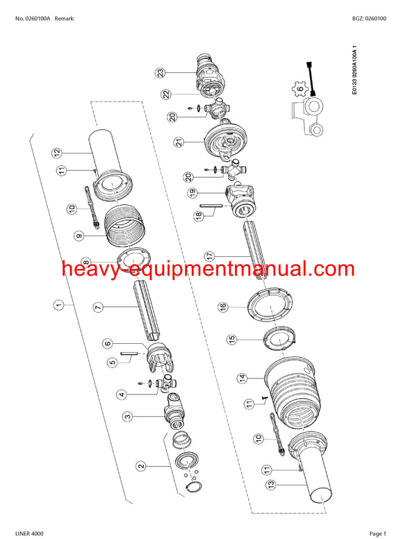 CLAAS LINER 4000 SWATHER PARTS CATALOG MANUAL SN G0501001-G0599999