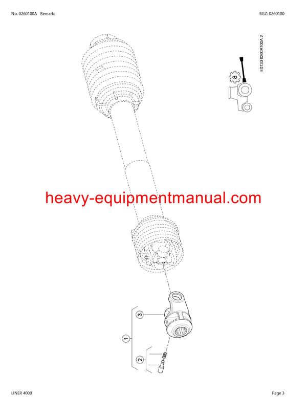 CLAAS LINER 4000 SWATHER PARTS CATALOG MANUAL SN G0501001-G0599999
