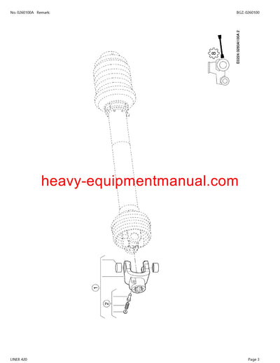 CLAAS LINER 420 SWATHER PARTS CATALOG MANUAL SN G11011001-G1109999