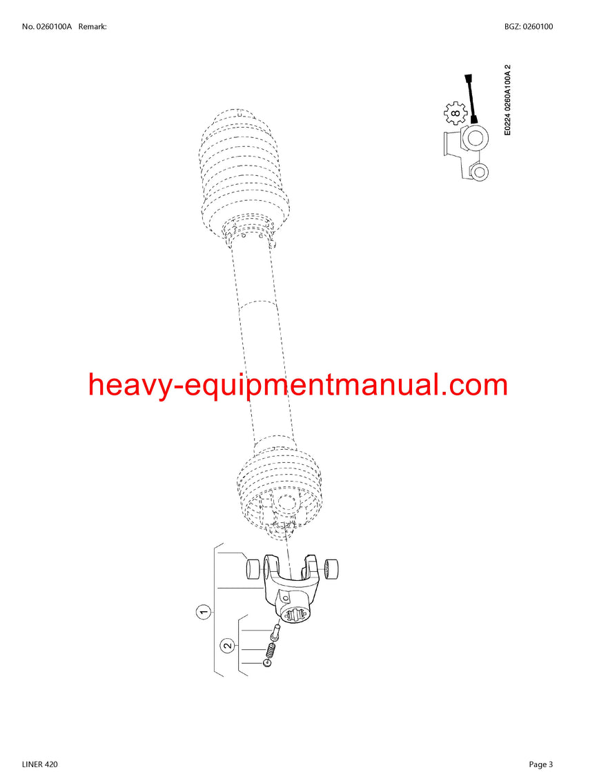 PDF Claas 420 Liner Swather Parts Manual