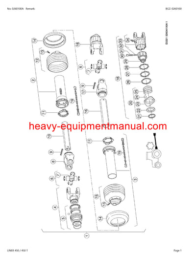 CLAAS LINER 450 450T SWATHER PARTS CATALOG MANUAL SN G1201001-G1209999