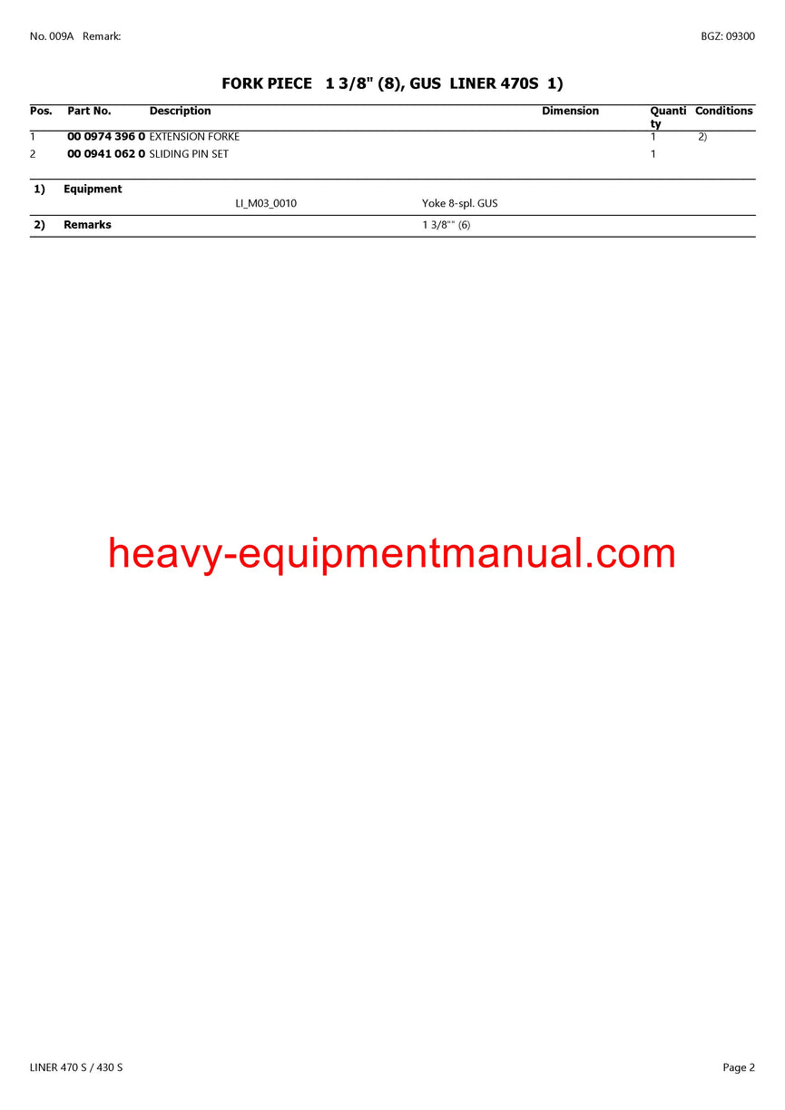 PDF Claas 470S 430S Liner Swather Parts Manual