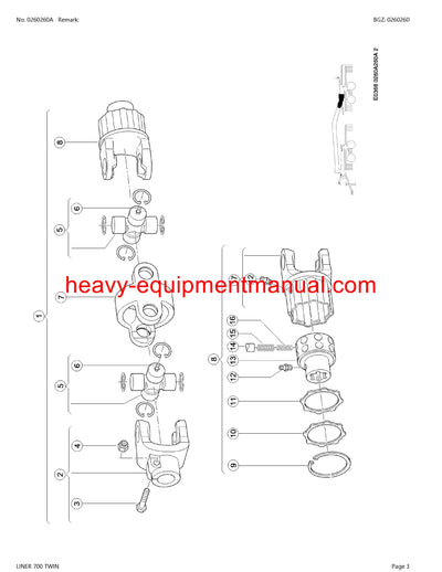 PDF Claas 700 Liner Twin Swather Parts Manual