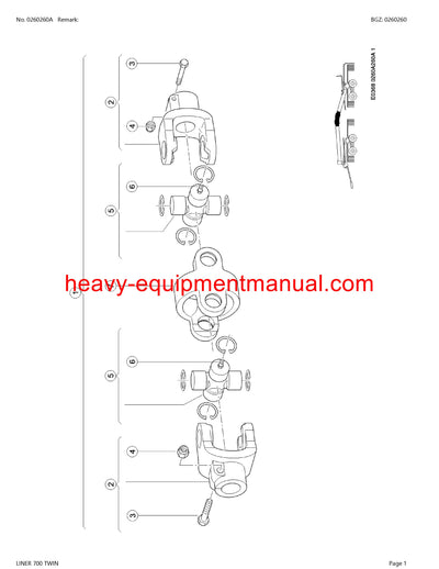 PDF Claas 700 Liner Twin Swather Parts Manual