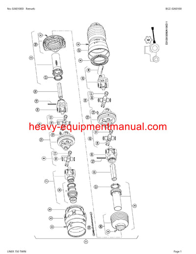 CLAAS LINER 750 TWIN SWATHER PARTS CATALOG MANUAL SN 60901001-60909999