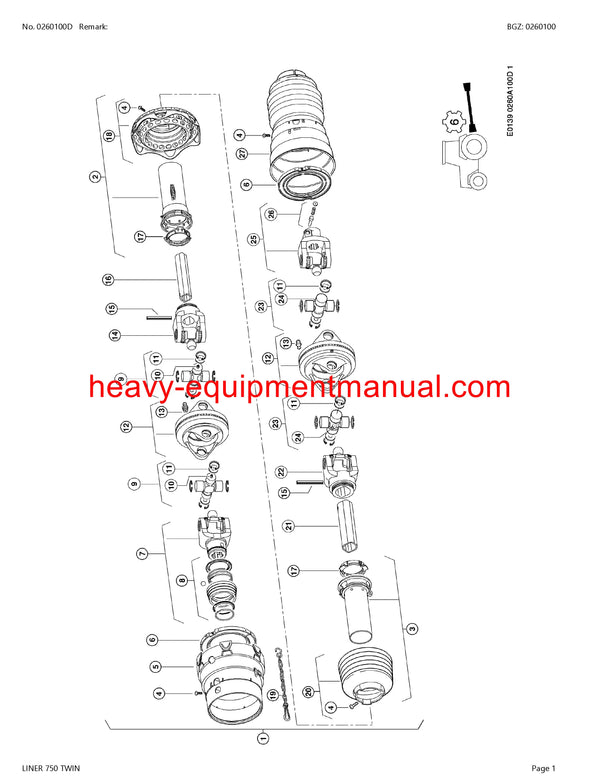 CLAAS LINER 750 TWIN SWATHER PARTS CATALOG MANUAL SN 60901001-60909999
