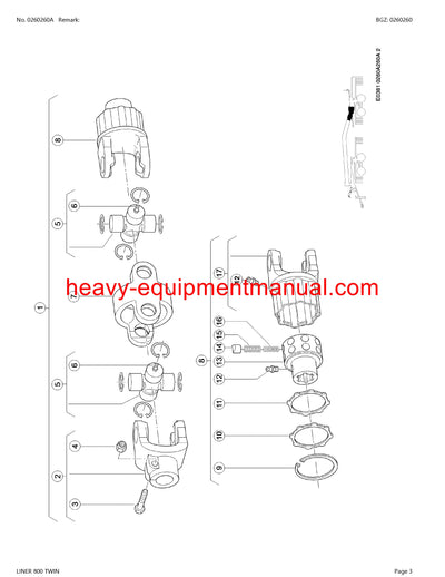 PDF Claas 800 Liner Twin Swather Parts Manual
