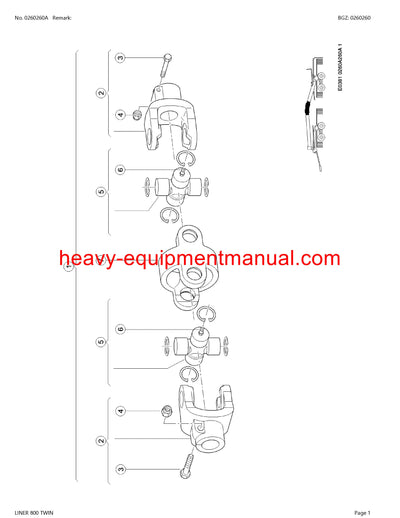 PDF Claas 800 Liner Twin Swather Parts Manual