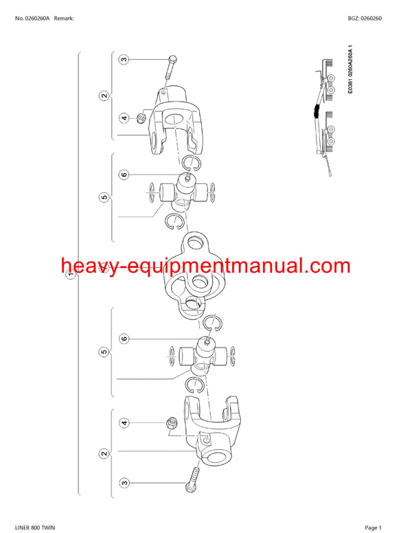 PDF Claas 800 Liner Twin Swather Parts Manual