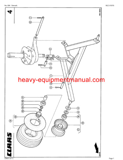 PDF Claas 327 S Liner Swather Parts Manual PDF Claas 327 S Liner Swather Parts Manual