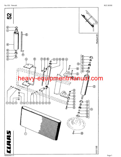 PDF Claas 51 Markant Baler Parts Manual