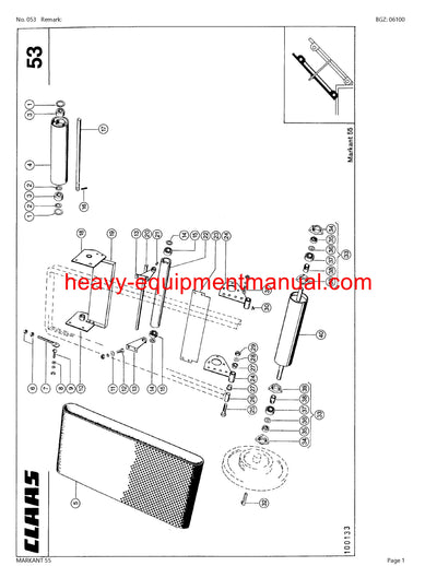 PDF Claas 55 Markant Baler Parts Manual
