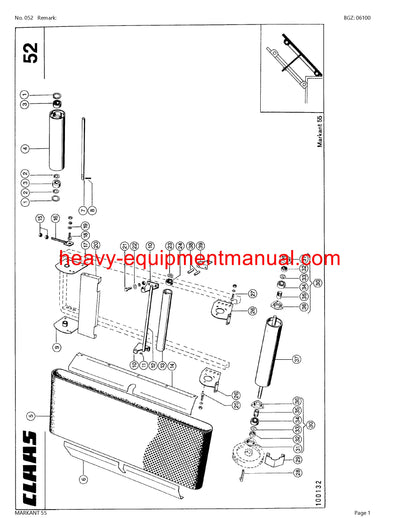PDF Claas 55 Markant Baler Parts Manual