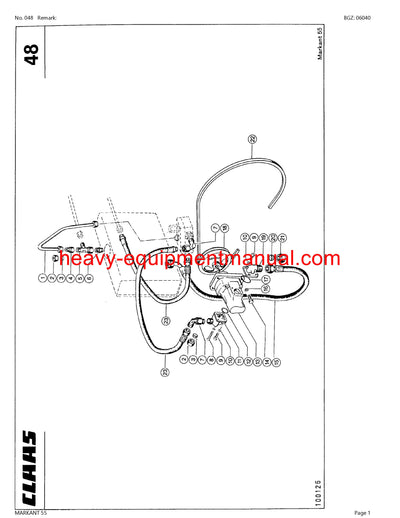 PDF Claas 55 Markant Baler Parts Manual