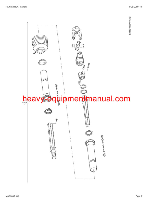 CLAAS MARKANT 650 BALER PARTS CATALOG MANUAL SN 776000011-77699999