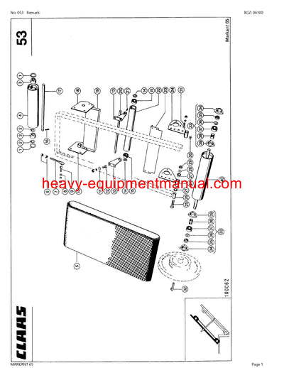 PDF Claas 65 Markant Baler Parts Manual