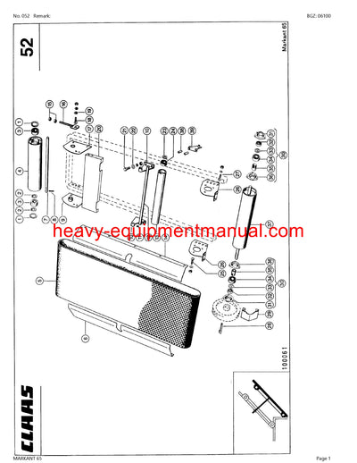 PDF Claas 65 Markant Baler Parts Manual