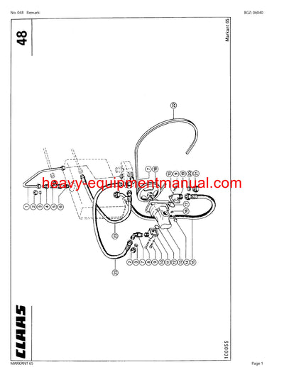 PDF Claas 65 Markant Baler Parts Manual