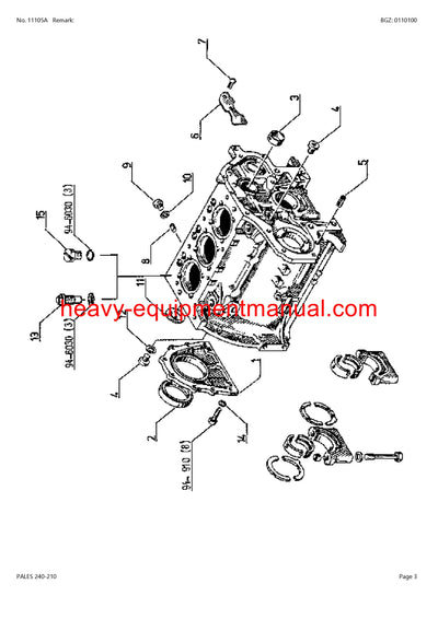 CLAAS PALES 240-210 TRACTOR PARTS CATALOG MANUAL SN CT41D3000 - CT41D5999