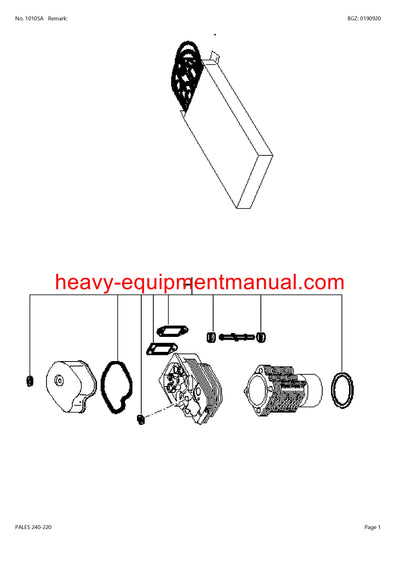 CLAAS PALES 240-220 TRACTOR PARTS CATALOG MANUAL SN A1500100 - A1599999