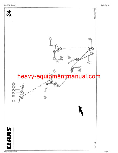 PDF Claas 1150 Quadrant Baler Part Manual