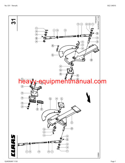 PDF Claas 1150 Quadrant Baler Part Manual