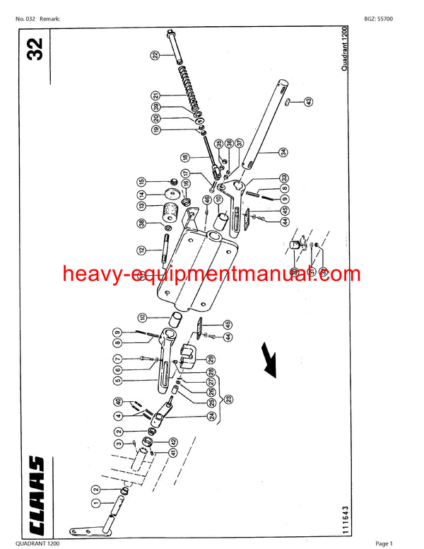 PDF Claas 1200 Quadrant Baler Part Manual