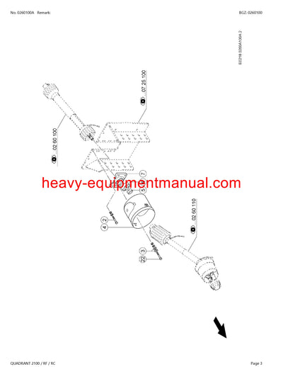 CLAAS QUADRANT 2100 RF/RC BALER PARTS CATALOG MANUAL SN 74100011 - 74199999