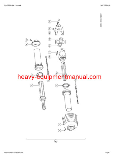 CLAAS QUADRANT 2100 RF/RC BALER PARTS CATALOG MANUAL SN 74100011 - 74199999