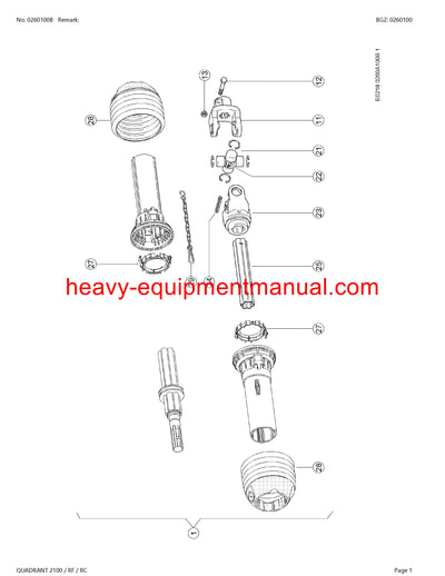 CLAAS QUADRANT 2100 / RF / RC BALER PARTS CATALOG MANUAL SN 74300011 - 74399999