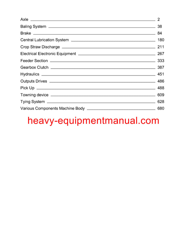 PDF Claas 2200 Advantage Quadrant Baler Part Manual