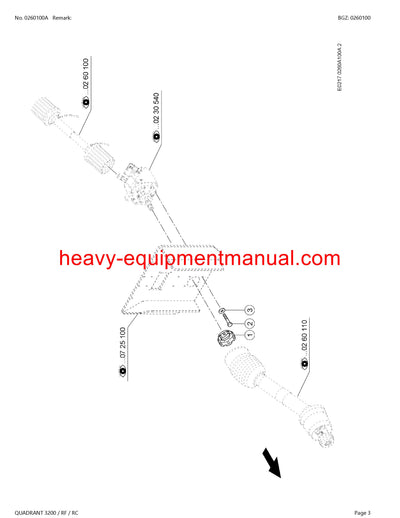 CLAAS QUADRANT 3200/RF/RC BALERS PARTS CATALOG MANUAL SN 74400011-74499999