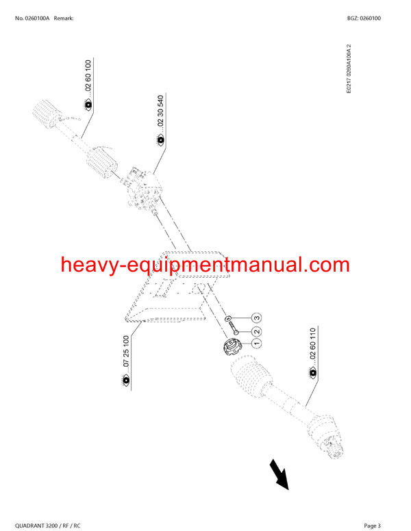 CLAAS QUADRANT 3200/RF/RC BALERS PARTS CATALOG MANUAL SN 74400011-74499999