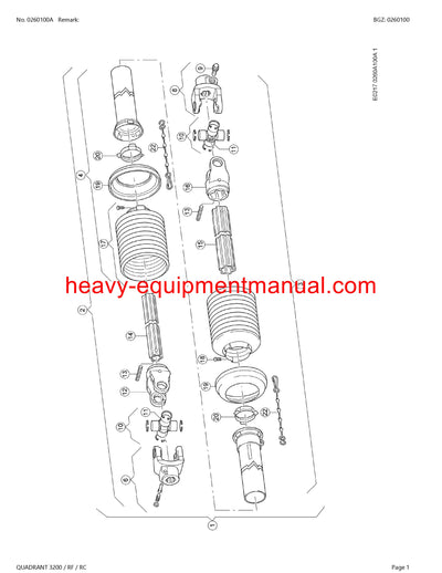 CLAAS QUADRANT 3200/RF/RC BALERS PARTS CATALOG MANUAL SN 74400011-74499999