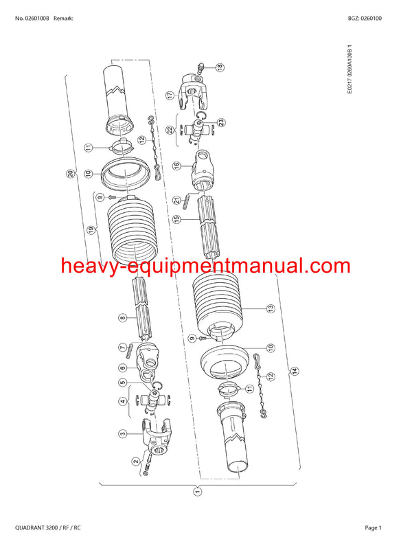CLAAS QUADRANT 3200/RF/RC BALERS PARTS CATALOG MANUAL SN 74400011-74499999