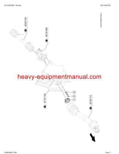 CLAAS QUADRANT 3300 BALER PARTS CATALOG MANUAL SN 75700011-75799999