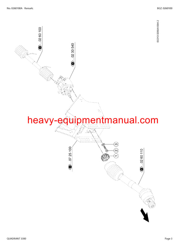 CLAAS QUADRANT 3300 BALER PARTS CATALOG MANUAL SN 75700011-75799999