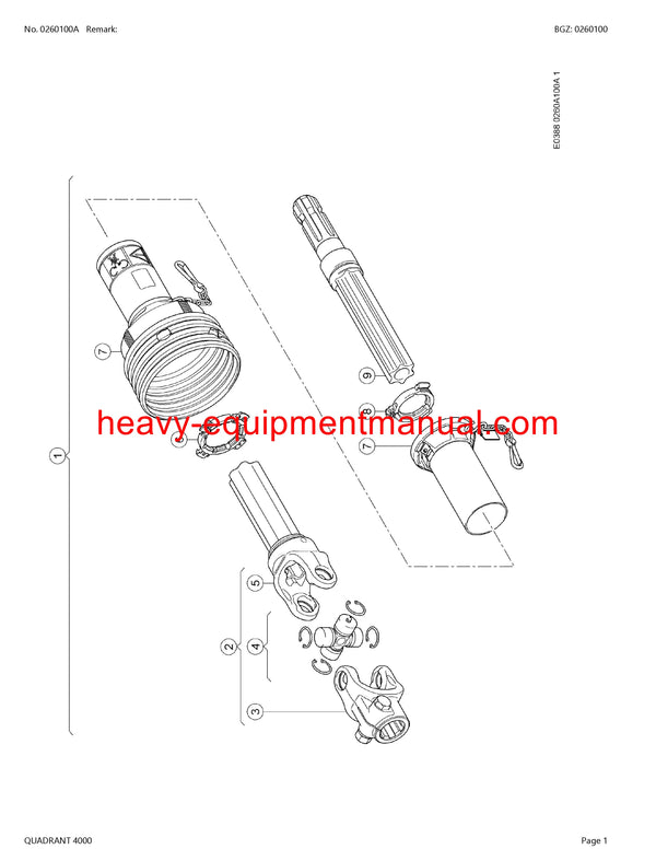 CLAAS QUADRANT 4000 BALERS PARTS CATALOG MANUAL SN 77300011 - 77399999