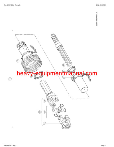 CLAAS QUADRANT 4000 BALERS PARTS CATALOG MANUAL SN 73700746 - 73799999