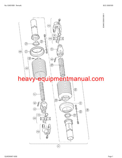 CLAAS QUADRANT 4200 BALERS PARTS CATALOG MANUAL SN J3000011 - J3099999