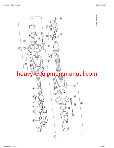 CLAAS QUADRANT 4200 BALERS PARTS CATALOG MANUAL SN J3000011 - J3099999