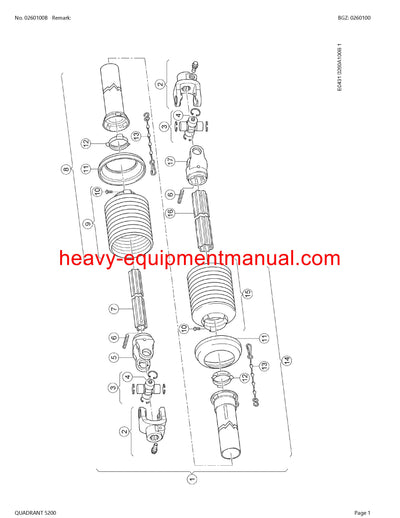 CLAAS QUADRANT 5200 BALERS PARTS CATALOG MANUAL SN J3100011-J3199999