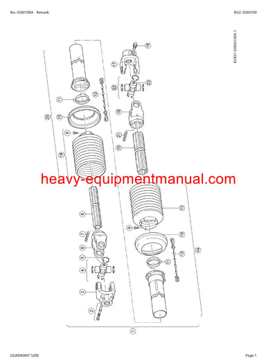 CLAAS QUADRANT 5200 BALERS PARTS CATALOG MANUAL SN J3100011-J3199999