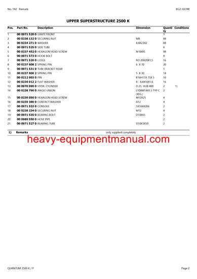 PDF Claas 2500 K/P Quantum Self Loading Wagon Parts Manual PDF Claas 2500 K/P Quantum Self Loading Wagon Parts Manual